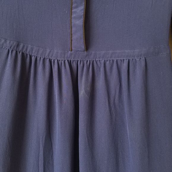 Madewell Blue Silk Cinema Dress - Picture 5 of 5